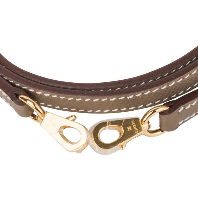 Kelly 20 Mini Sellier Bag Etoupe Limited Edition Epsom Gold Hardware