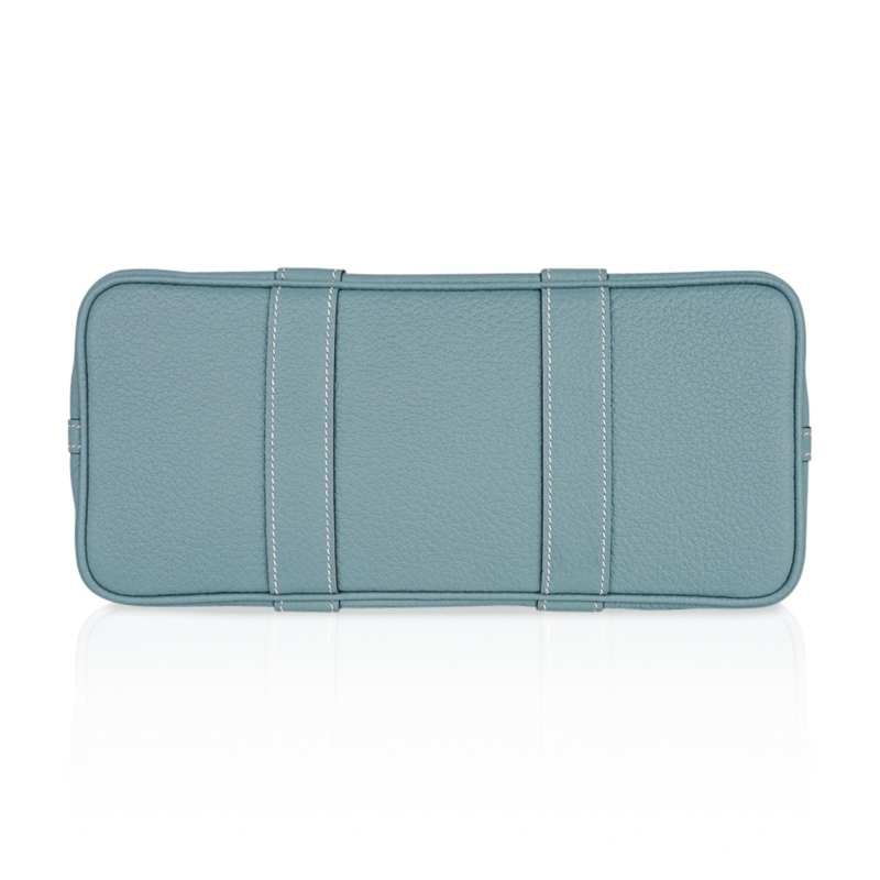 Bag Garden Party 30 Bag Ciel / Vache Country Leather Palladium New w/Box