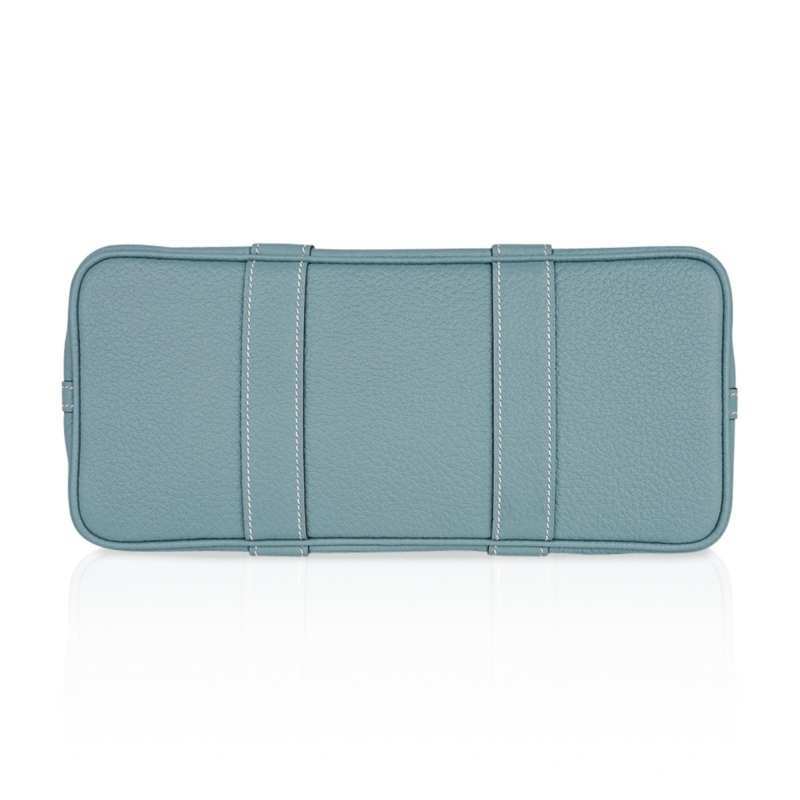 Bag Garden Party 30 Bag Ciel / Vache Country Leather Palladium New w/Box