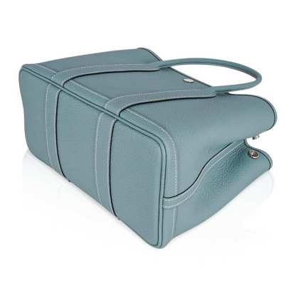 Bag Garden Party 30 Bag Ciel / Vache Country Leather Palladium New w/Box