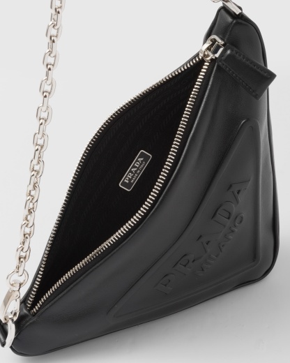 Triangle leather mini-bag