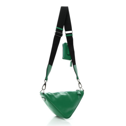 Triangle leather mini-bag