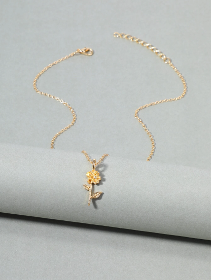 Flower Charm Necklace
