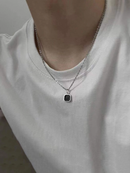 Men Geometric Charm Necklace