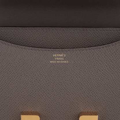 Mini Constance 18 Bag Etain Epsom Leather with Gold Hardware
