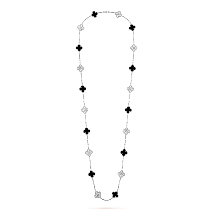 Vintage Alhambra long necklace, 20 motifs