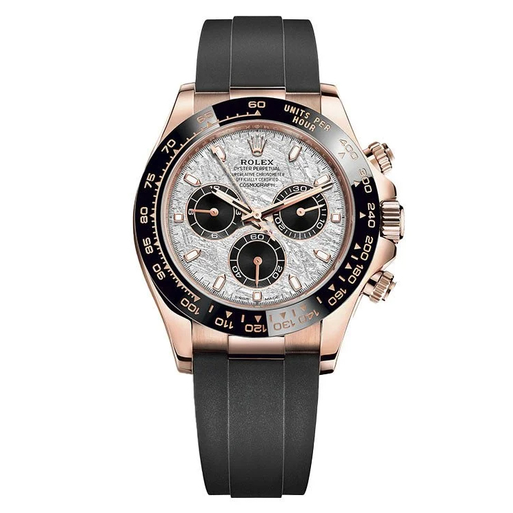 Daytona 18k Everose Gold Ceramic Bezel Meteorite Dial Oysterflex 116515LN-0055