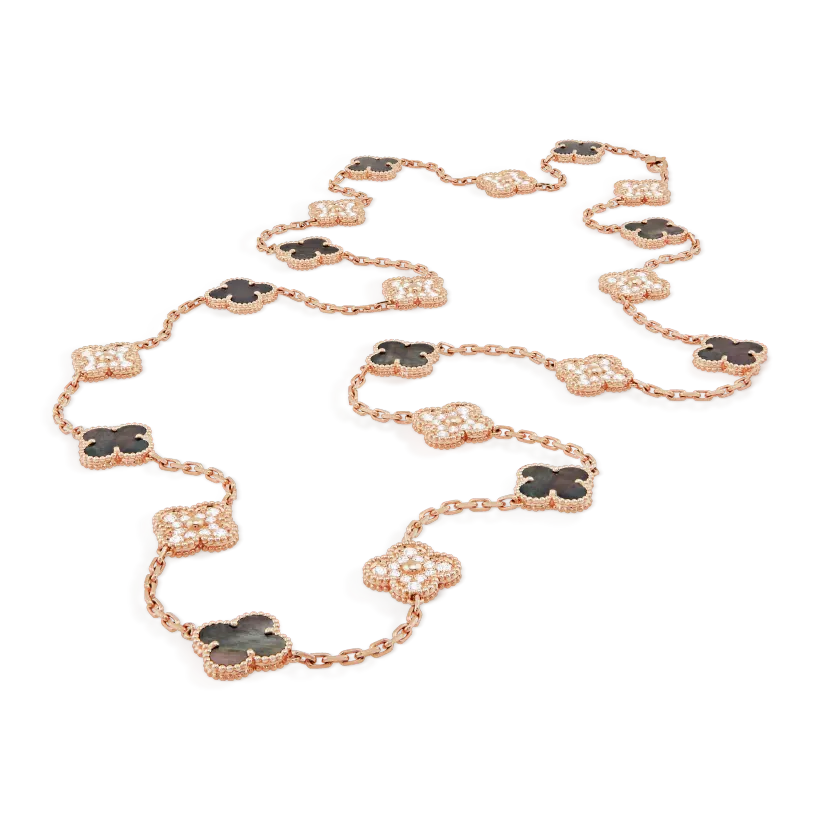 Vintage Alhambra long necklace, 20 motifs