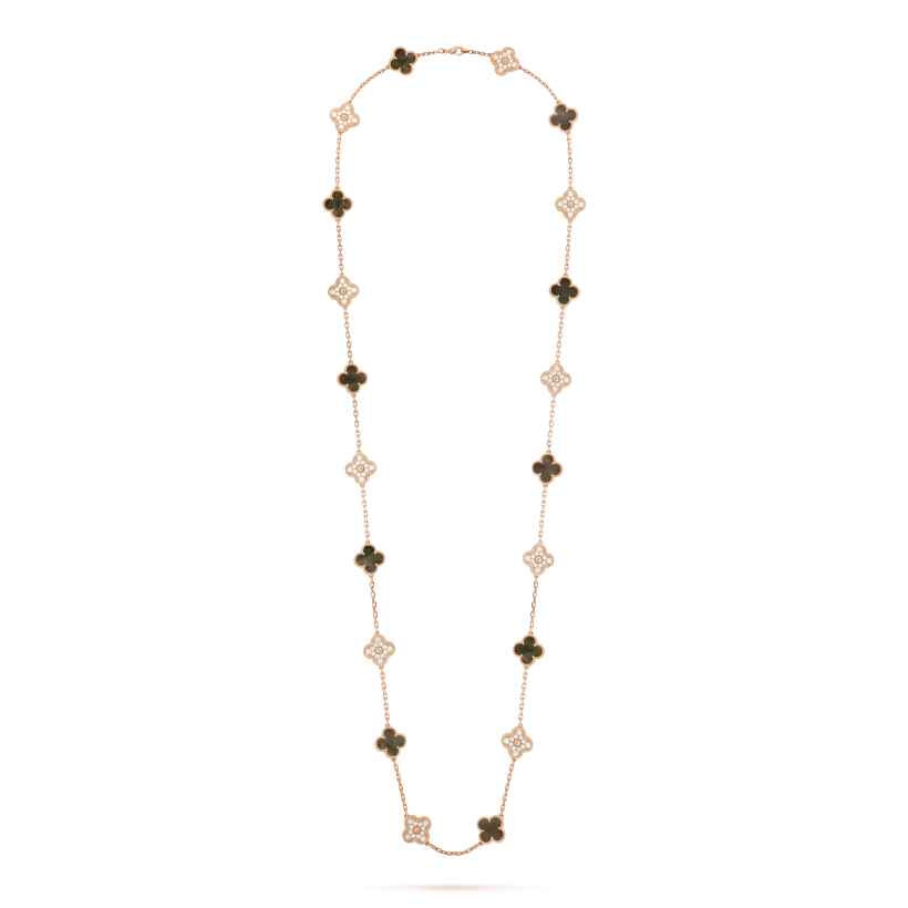 Vintage Alhambra long necklace, 20 motifs