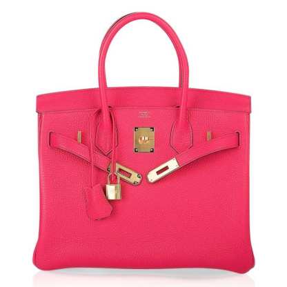 Birkin 30 Bag Rose Extreme Clemence Leather with Gold Hardware