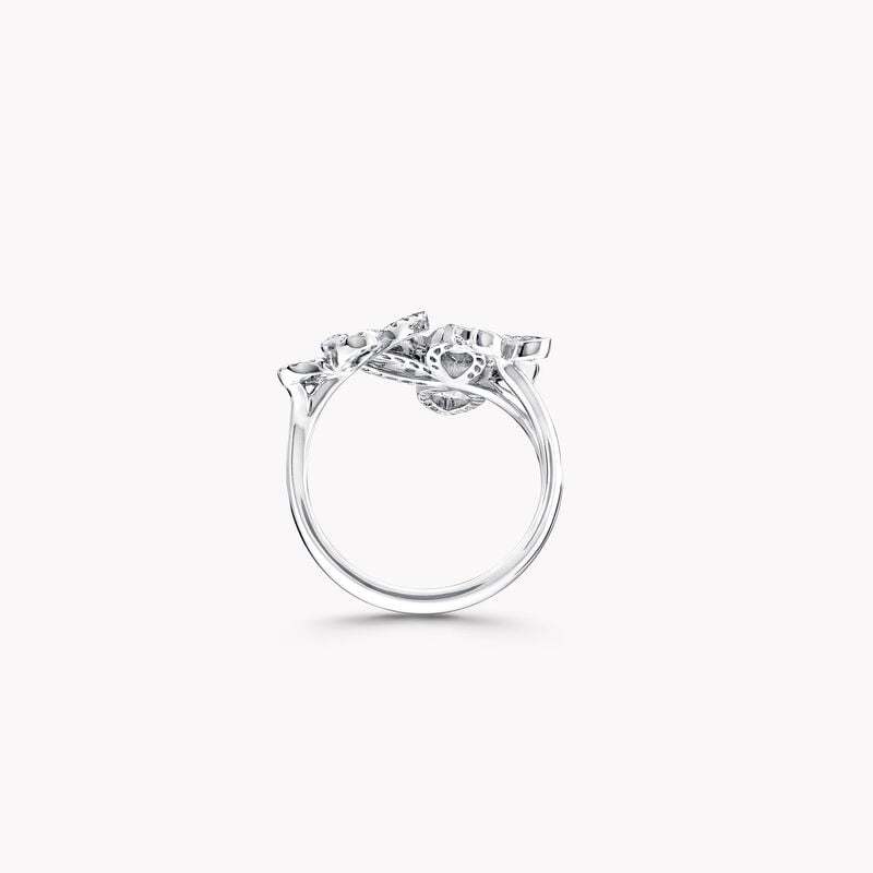 Triple Butterfly Silhouette Diamond Ring