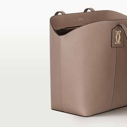 Tote bag, C de Cartier khaki
