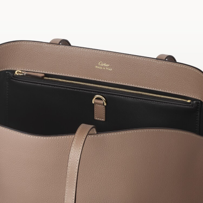 Tote bag, C de Cartier khaki