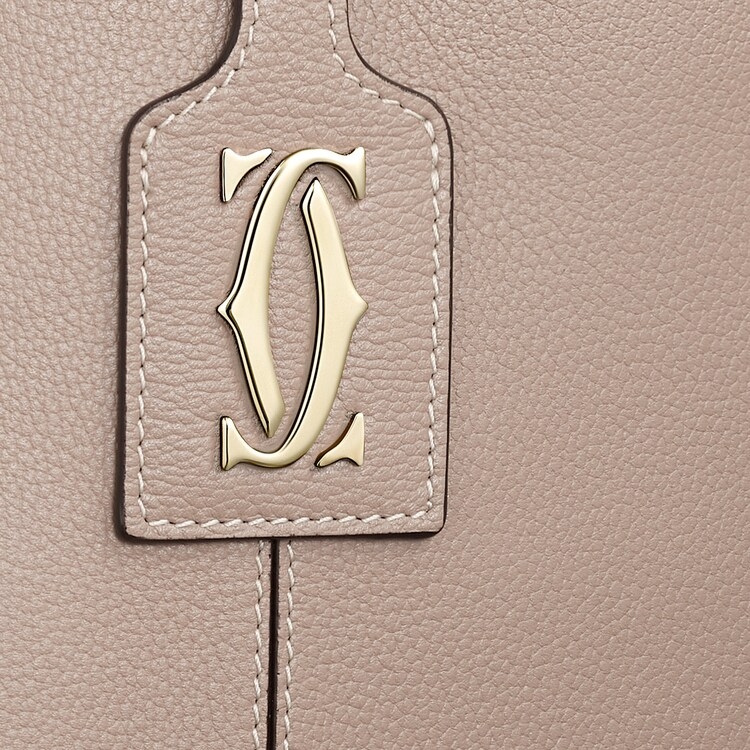 Tote bag, C de Cartier khaki