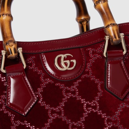Gucci Diana crystals small tote bag
