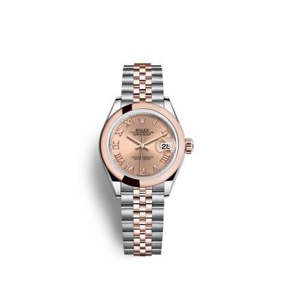 Lady-Datejust 28, Oystersteel and 18k Everose Gold, Ref# 279161-0025