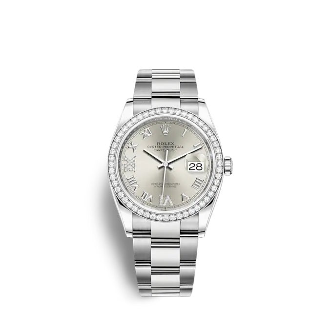 Datejust 36 Oystersteel and white gold Ref# 126284RBR-0022