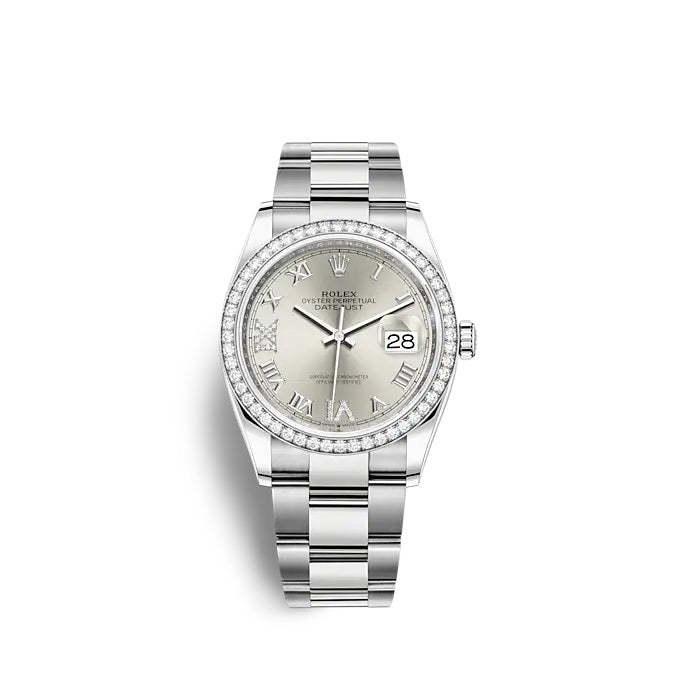 Datejust 36 Oystersteel and white gold Ref# 126284RBR-0022