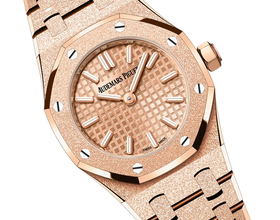 Royal Oak Mini Frosted Gold Quartz Ref. 67630OR.GG.1312OR.01-C