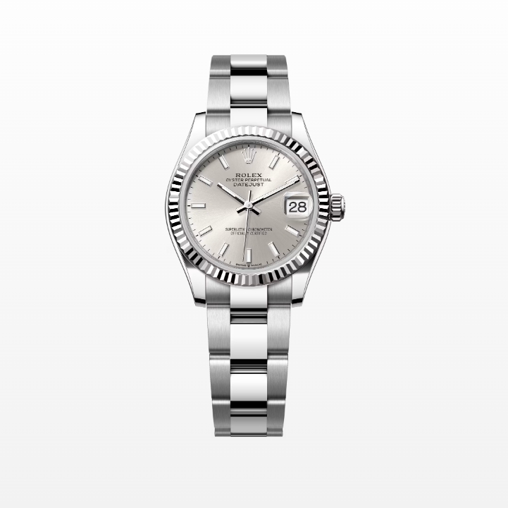 Datejust 31 Silver Index Dial Fluted Bezel Women's Watch 278274-0011