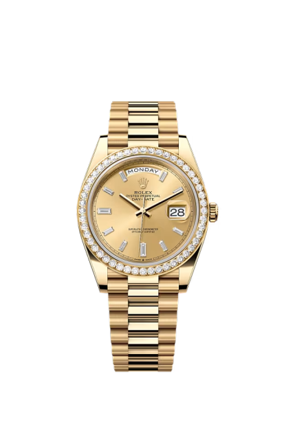 Day-Date 40  Oyster 40 mm yellow gold and diamonds  Reference 228348RBR