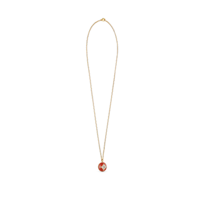 B Blossom Pendant, Yellow Gold, White Gold, Cornelian And Diamonds