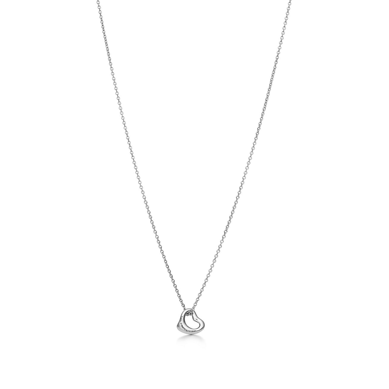 Elsa Peretti庐 Open Heart Pendant in Sterling Silver, 7 mm