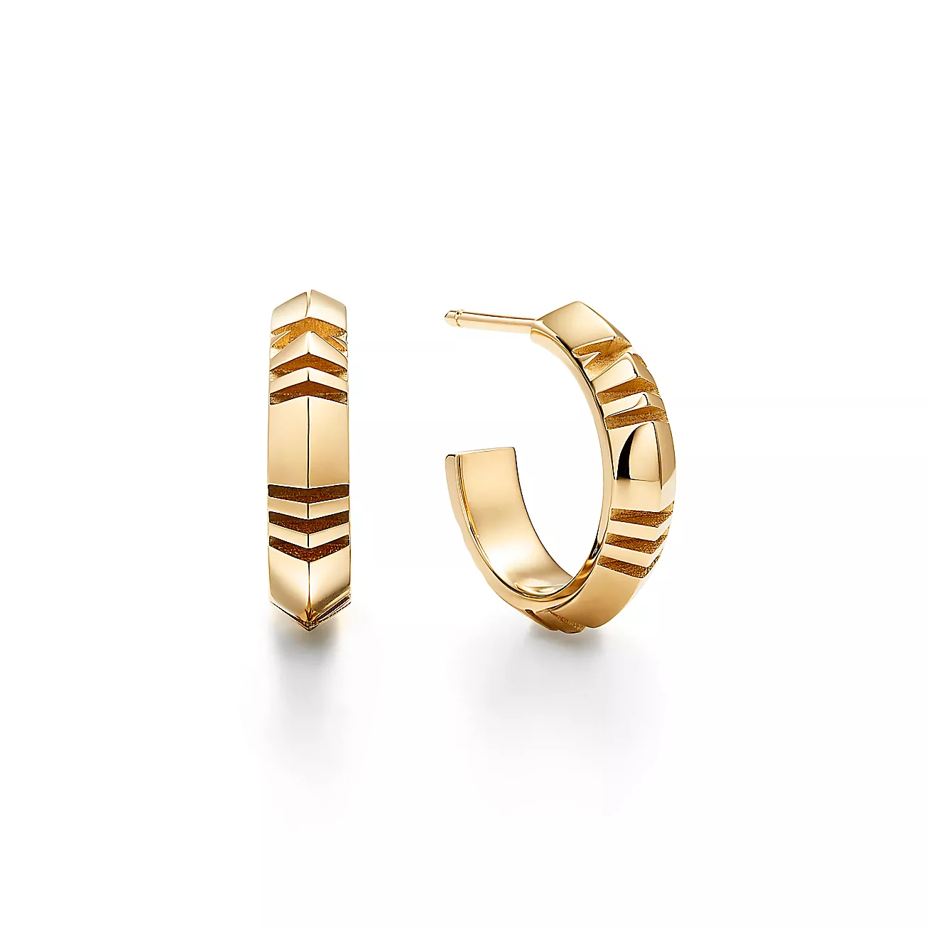 Atlas庐 X Hoop Earrings in Yellow Gold, Small