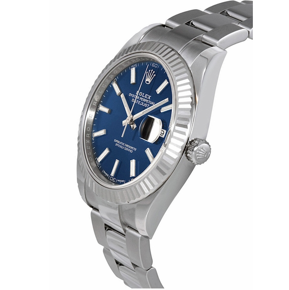 Datejust 41 Blue Dial Oyster Bracelet Watch 126334-0001