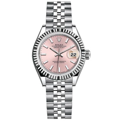 Lady-Datejust 28 Pink Diamond Dial Jubilee Bracelet Watch 279174