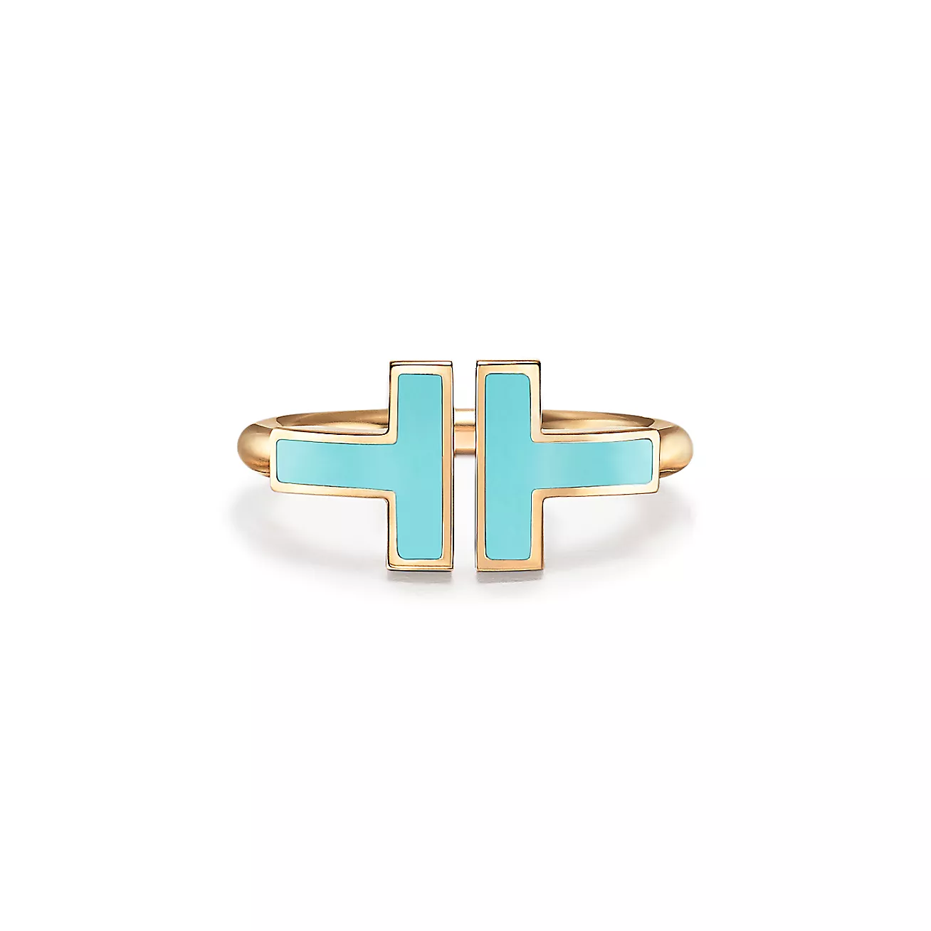 T Turquoise Wire Ring in 18k Gold