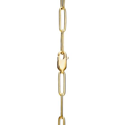 Lock Pendant in Yellow Gold with Diamonds, Large