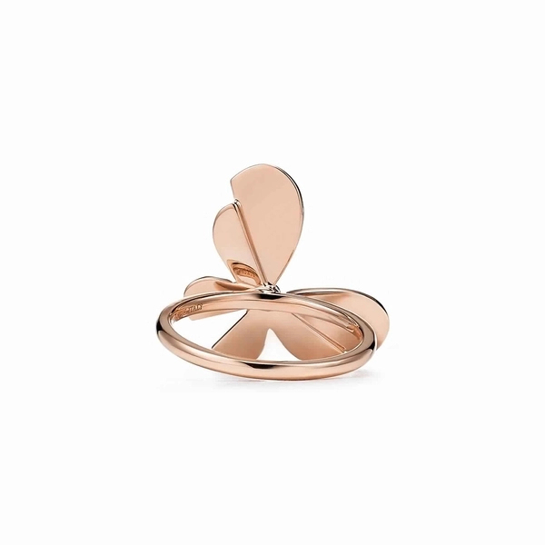 & Co. Butterfly Ring in 18k Rose Gold and Sterling Silver