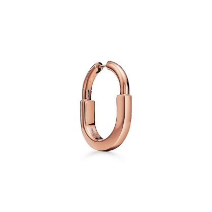 Lock Earrings in Rose Gold, Medium