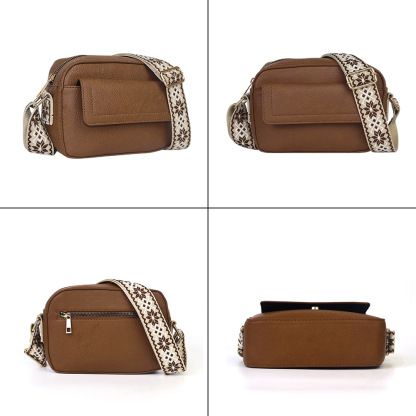 Multi-pocket small square bag large capacity shoulder bag