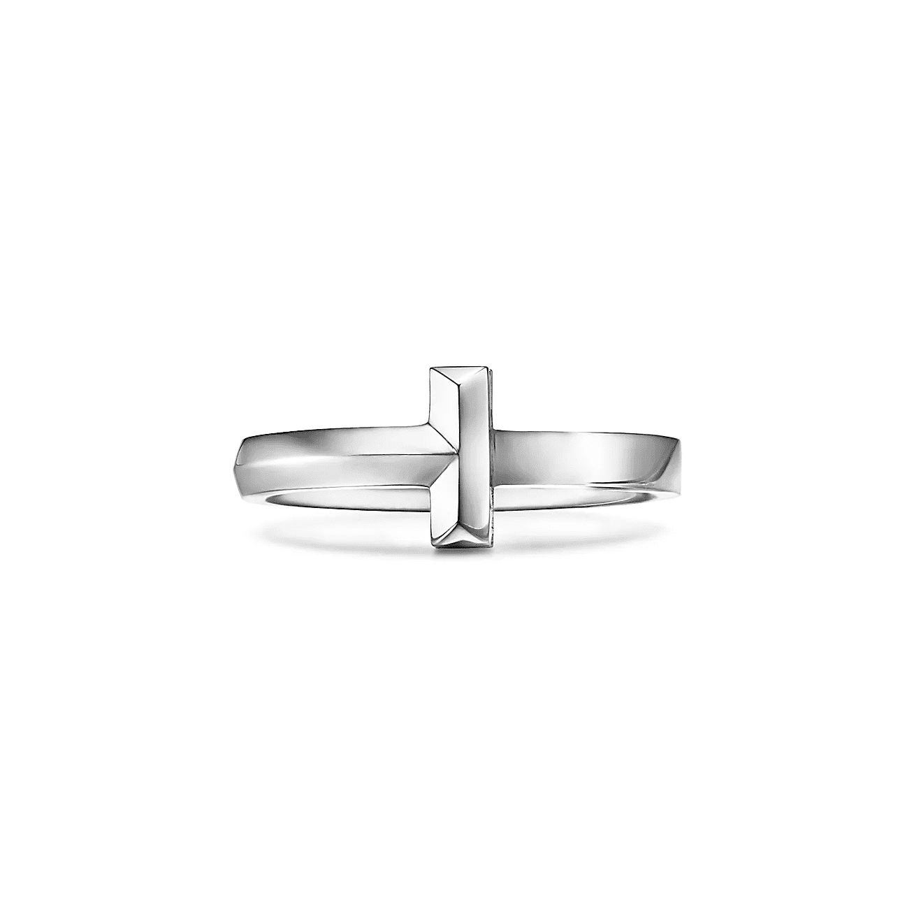 T T1 Ring in White Gold, 2.5 mm Wide