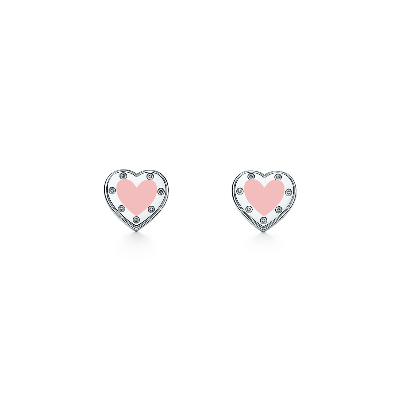Return to 庐 Love  Blue庐 Heart Earrings in Silver, Mini