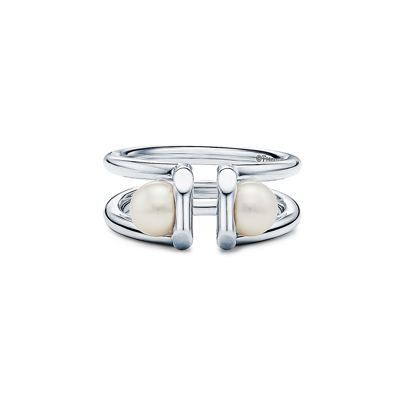 HardWear Double Pearl Ring in Sterling Silver