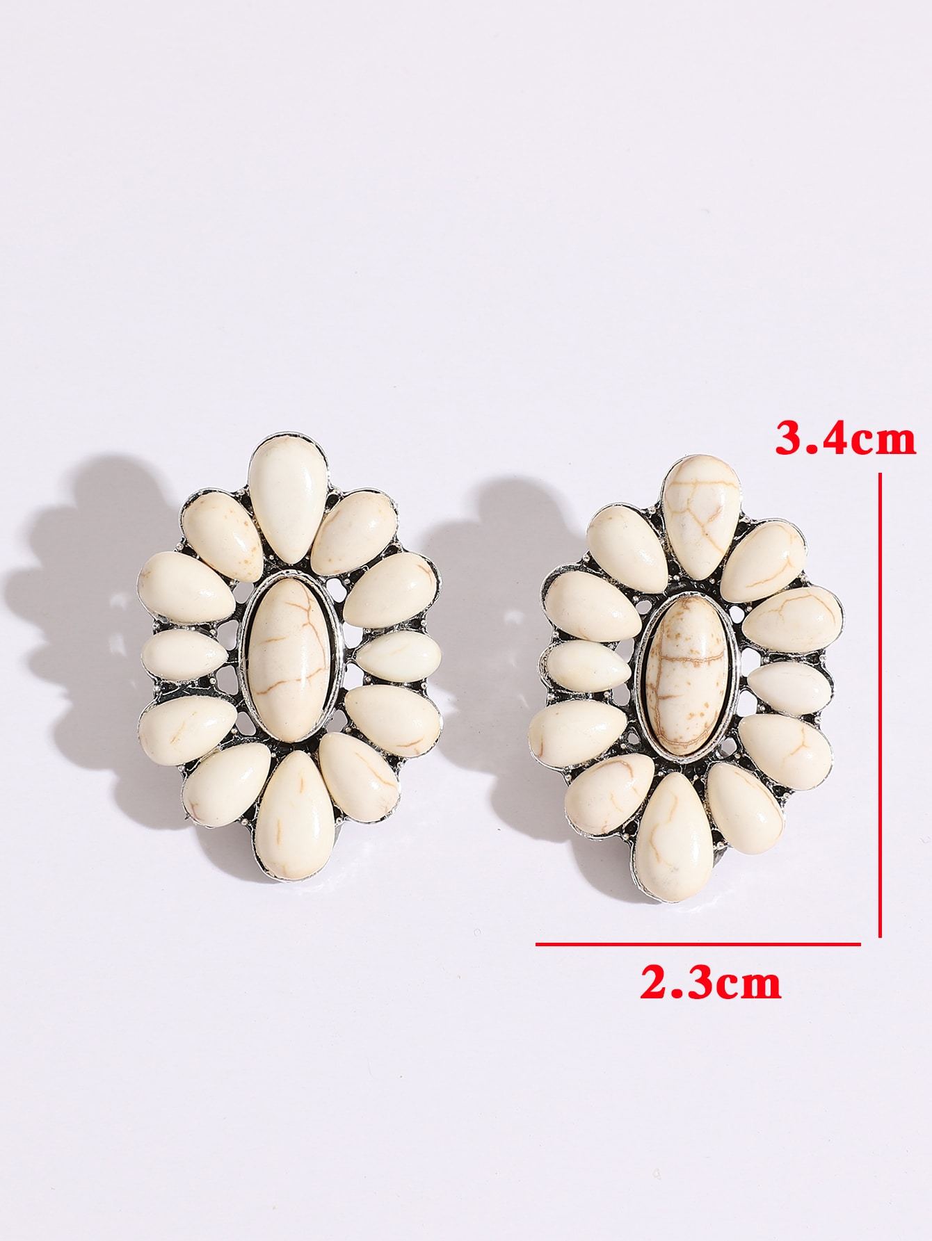 Turquoise Decor Stud Earrings