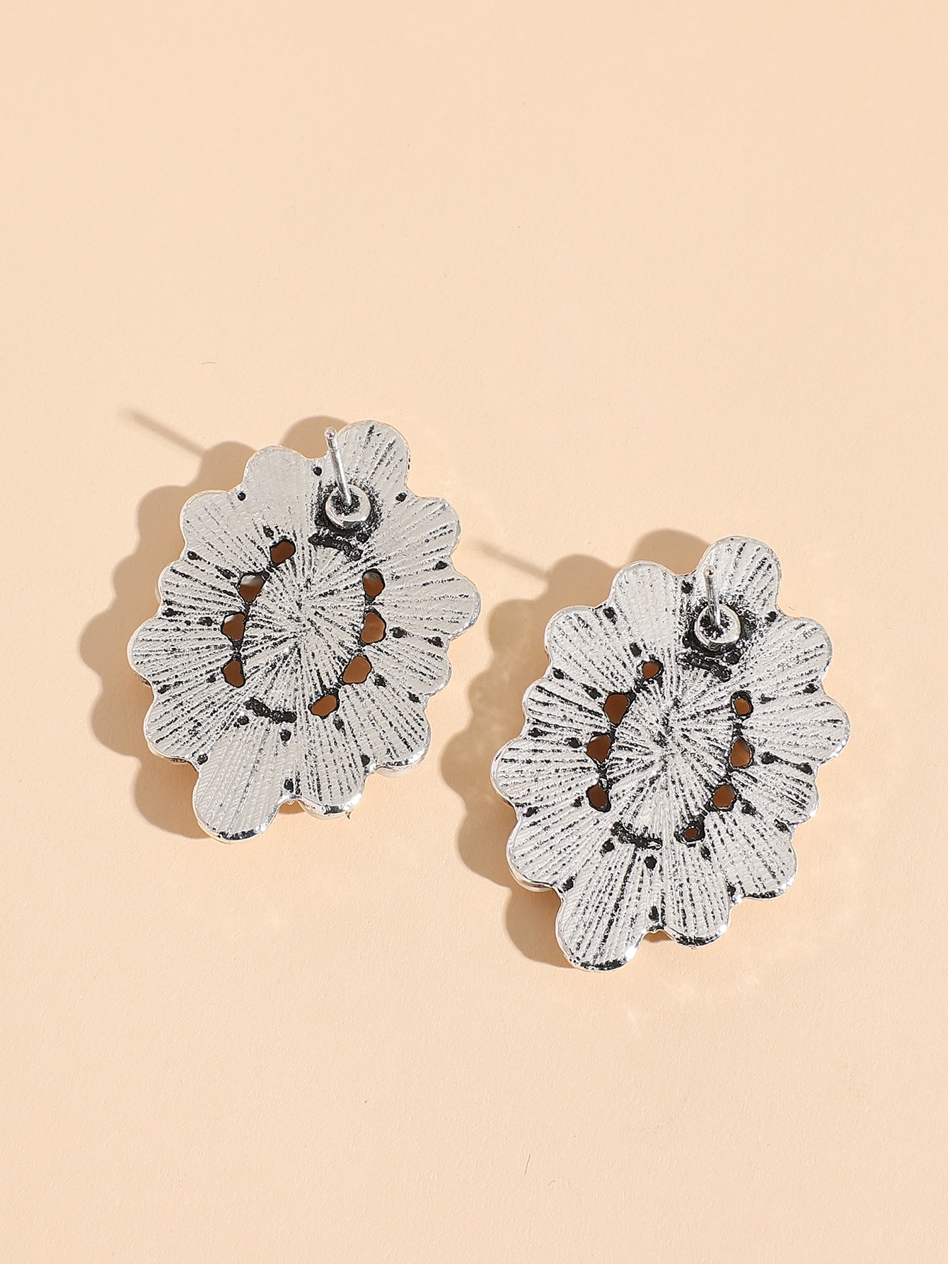 Turquoise Decor Stud Earrings