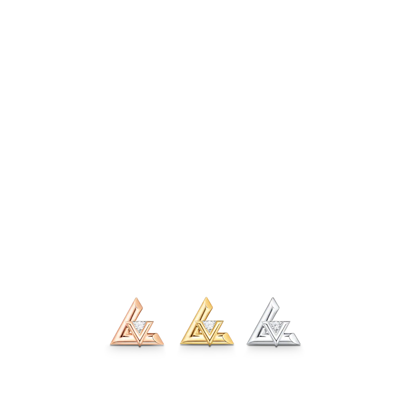 Volt One Stud, Pink Gold And Diamond - Per Unit