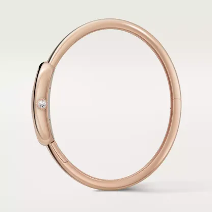 BAIGNOIRE WATCH, Small Model With 42 Diamonds, Rose Gold, Size 15 - 17