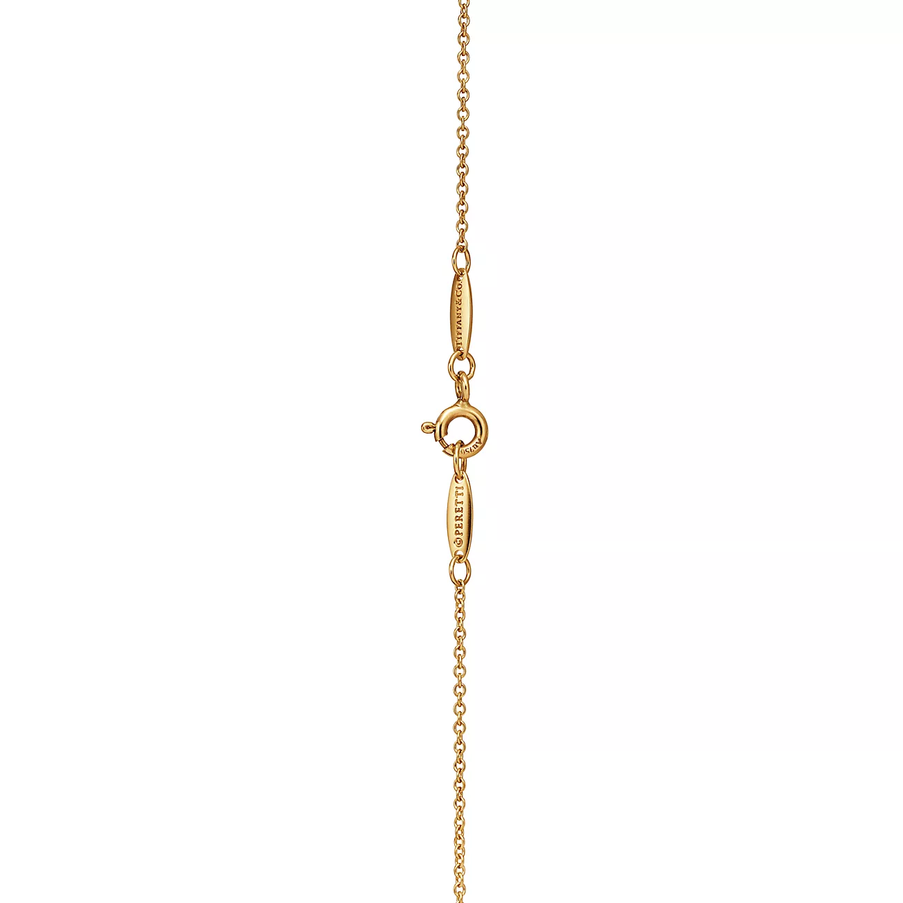 Elsa Peretti庐 Open Heart Pendant in 18k Gold with Diamonds
