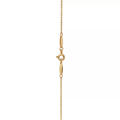 Elsa Peretti庐 Open Heart Pendant in 18k Gold with Diamonds