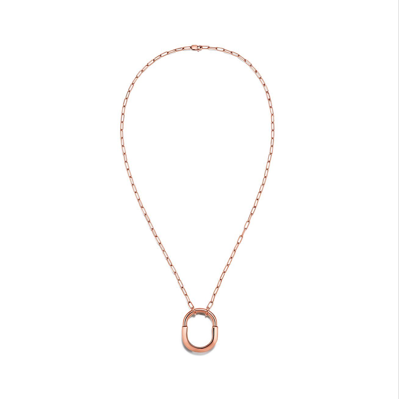 Lock Pendant in Rose Gold, Medium