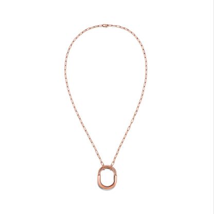 Lock Pendant in Rose Gold, Medium