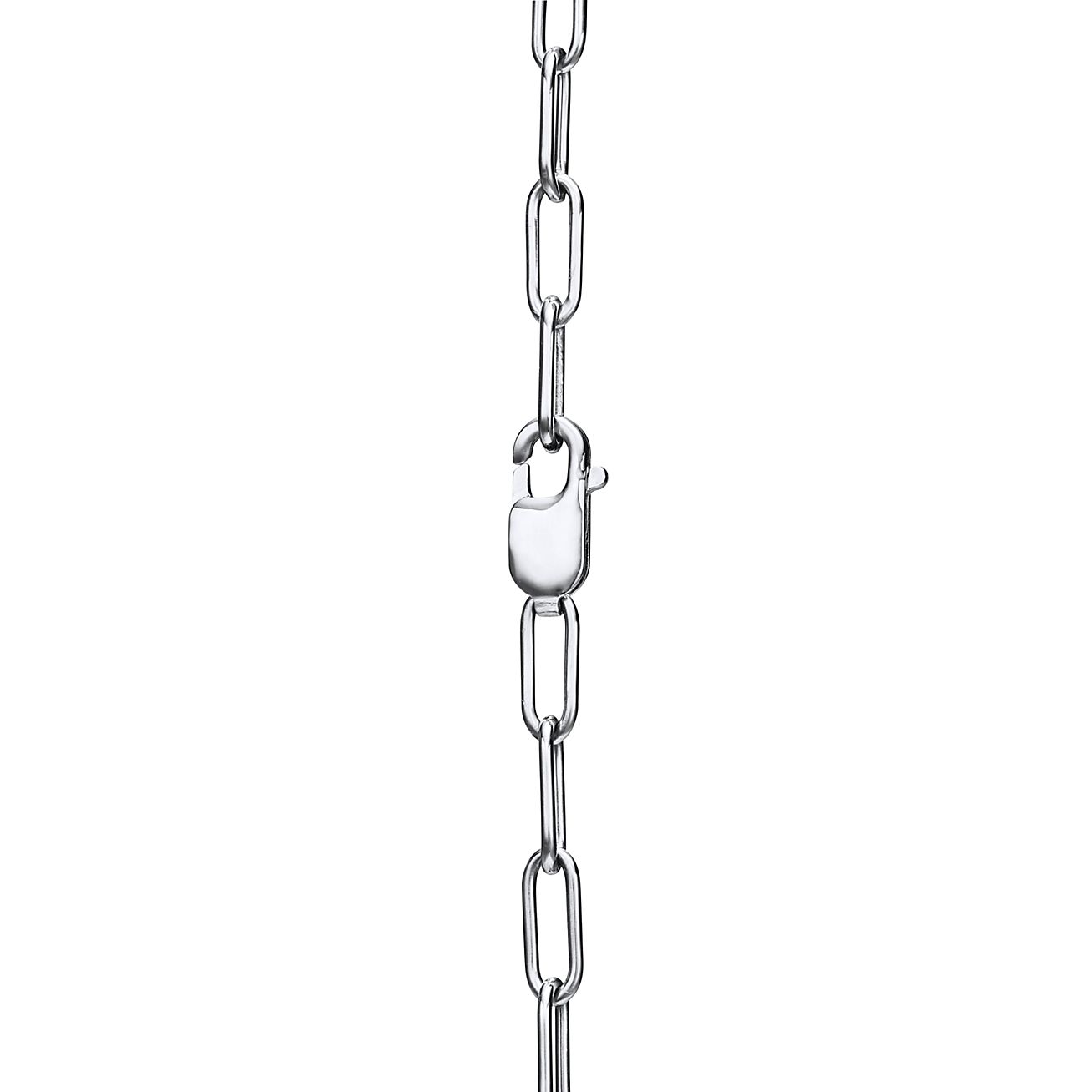 Lock Pendant in White Gold, Medium