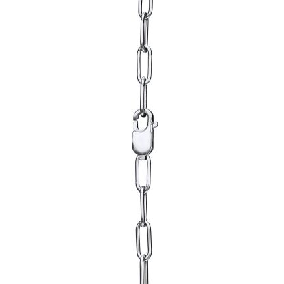 Lock Pendant in White Gold, Medium