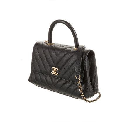 Mini Chevron Coco Handle Bag