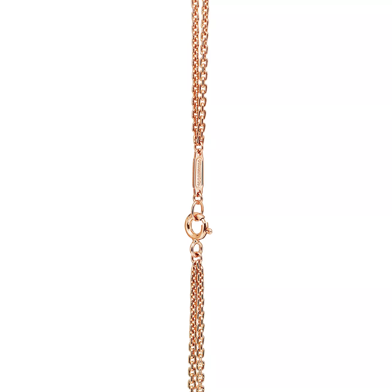 HardWear Double Link Pendant in 18k Rose Gold with Pave Diamonds
